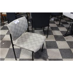 STEELCASE GREY PATTERN STACKING SIDE CHAIR