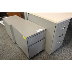 STEELCASE GREY 2 DRAWER MOBILE PEDESTAL