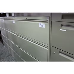 STEELCASE GREY 4 DRAWER LATERAL FILE CABINET