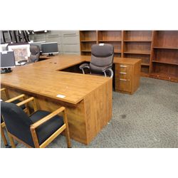 CHERRY U-SHAPED EXECUTIVE DESK (RH)