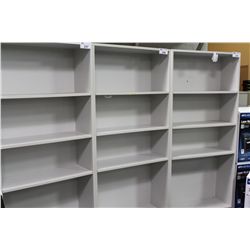 GREY 6' BOOKCASE