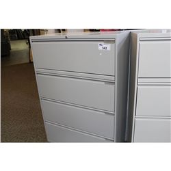 STEELCASE BEIGE 4 DRAWER LATERAL FILE CABINET