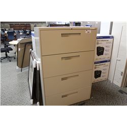 GLOBAL BEIGE 4 DRAWER LATERAL FILE CABINET