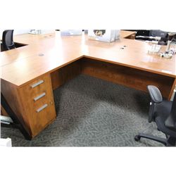 CHERRY L SHAPE EXECUTIVE DESK (LH)