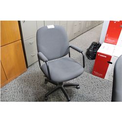 GREY MID BACK ROLLING TILTER CHAIR