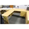 Image 2 : LIGHT OAK L-SHAPE EXECUTIVE DESK