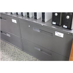 GLOBAL DARK GREY 2 DRAWER LATERAL FILE CABINET