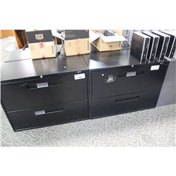 GLOBAL BLACK 2 DRAWER LATERAL FILE CABINET