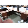 Image 2 : MAHOGANY L-SHAPE EXECUTIVE DESK