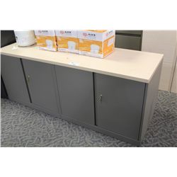 MAPLE AND GREY 6' CREDENZA