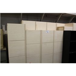 LOT OF APPROXIMATELY 15 MAPLE HANGING OVERHEAD STORAGE CABINETS