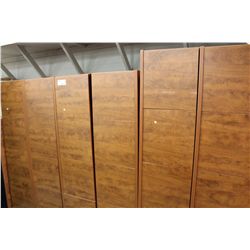 LOT OF APPROXIMATELY 15 CHERRY HANGING OVERHEAD STORAGE CABINETS