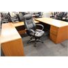 Image 2 : OAK U-SHAPE EXECUTIVE DESK