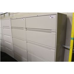 GREY 5 DRAWER LATERAL FILE CABINET