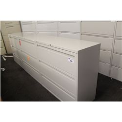 GREY 3 DRAWER LATERAL FILE CABINET