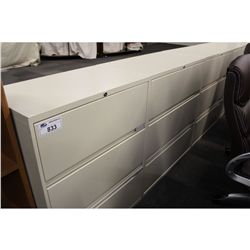 BEIGE 3 DRAWER LATERAL FILE CABINET