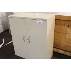 BEIGE 42'' DOUBLE DOOR STORAGE CABINET