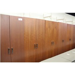 CHERRY 6' DOUBLE DOOR STORAGE CABINETS