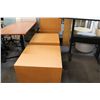 Image 1 : LARGE LOT OF MISC. OFFICE FURNITURE INC. WORK TABLES AND RECEPTION TABLES