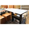 Image 2 : LARGE LOT OF MISC. OFFICE FURNITURE INC. WORK TABLES AND RECEPTION TABLES