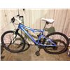 Image 1 : BLUE NAKAMURA SOLANO 6SP FULL SUSPENSION MOUNTAIN BIKE