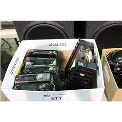 BOX OF CAR ELECTRONICS & STEREOS