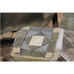 PALLET OF 12 X 12 SHEETS OF 04A-05A SLATE MOSAIC WALL TILE