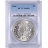 Image 1 : 1890 MORGAN SILVER DOLLAR, PCGS MS-63+  WHITE