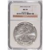 Image 1 : 2003 AMERICAN SILVER EAGLE, NGC MS-70, BROWN LABEL  PERFECT!!