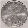 Image 2 : 2003 AMERICAN SILVER EAGLE, NGC MS-70, BROWN LABEL  PERFECT!!