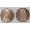 Image 2 : 1922 AND 1925 PEACE SILVER DOLLAR, BOTH AU/BU