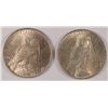 Image 2 : 1922 AND 1923 PEACE SILVER DOLLAR, BOTH AU/BU