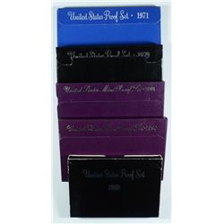 (5) US PROOF SETS (71, 79, 80, 90, 91)