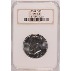 1964 KENNEDY HALF DOLLAR, NGC PROOF-68!!!