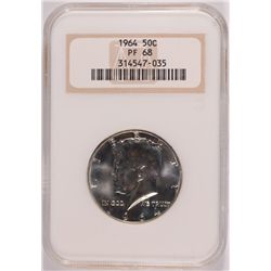 1964 KENNEDY HALF DOLLAR, NGC PROOF-68!!!