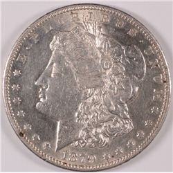 1879-S REVERSE OF 78 MORGAN SILVER DOLLAR, AU-58  LOOKS BU