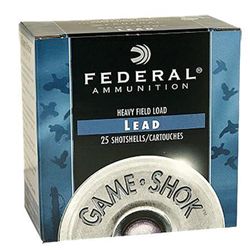 Federal H1254 Game Shok Heavy Field 12 ga 2.75" 1-1/4oz 4 Shot 25Bx/10Cs 29465022716 1-case