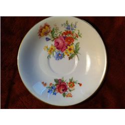 Clare Bone China saucer with Crown stamp