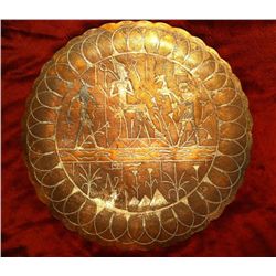 Egyptian "Offering to Pharoah" copper platter
