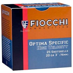 Fiocchi 203HV5 High Velocity Shotshells 20 ga 3" 1-1/4oz 5 Shot 25Box/10Case 762344707938 1-case