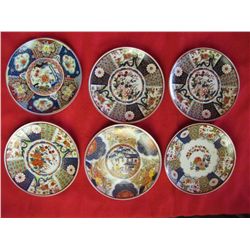 Set of Six Imari Cabinet Plates-A