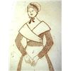 Image 3 : Etching "Pilgram Lady" Numbered Print by Marta-A