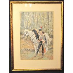 Rare Reproduction of Francois Flameng Painting-A