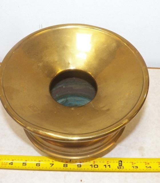 Brass spittoon with Ripples Vintage Antique Cuspidor Ripple Bottomed