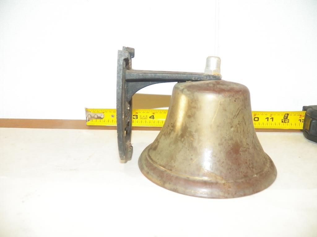 Solid Brass Dinner Bell Small Brass Dinner Bell with Dinger