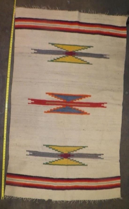 Native American Rug Antique Early Hand Loomed Native American Rug 76" X 47" beautiful hand made Nati