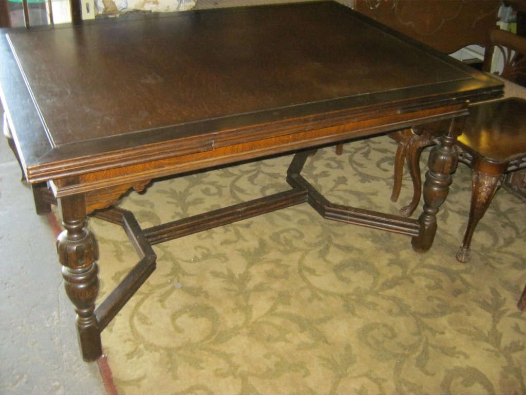 Vintage Dining Room Table 6 Chairs One Of The 6 Chairs Has Arms Circa 1920 S 30 S