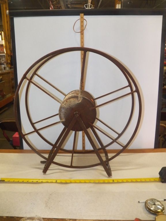 Antique Cast Iron Hose Reel Vintage Firehouse Reel
