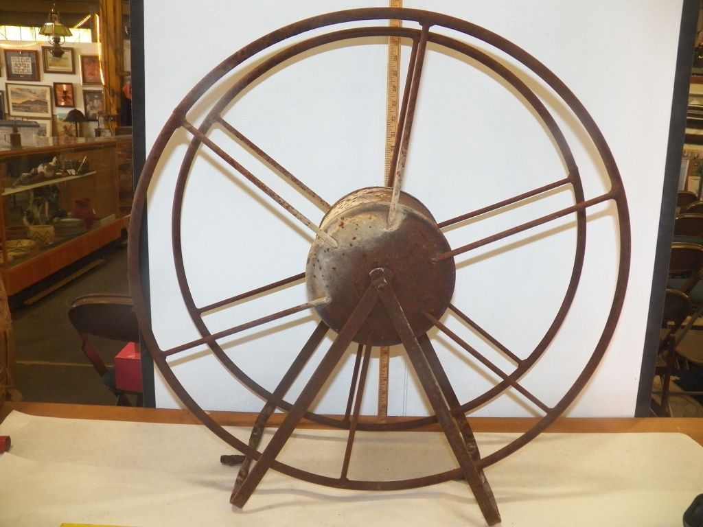 Antique Cast Iron Hose Reel Vintage Firehouse Reel