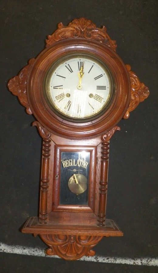 30 Day Regulator Clock Vintage Style Regulator 30Day Wall Clock Oak